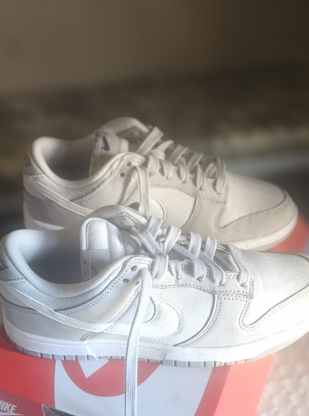 Nike Kids White Low-Top Canvas Sneakers